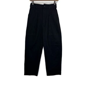 Uniqlo Black High-Waist Wide-Leg Utility Trousers